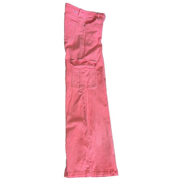 Freckled Poppy X RISEN LOS ANGELES Jeans Pants SZ 7 28X32 Pink Tummy Control - Picture 8 of 16
